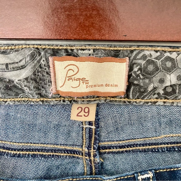 Paige Canyon Boot Dark Wash Blue Jeans, Size 29 - Picture 4 of 6